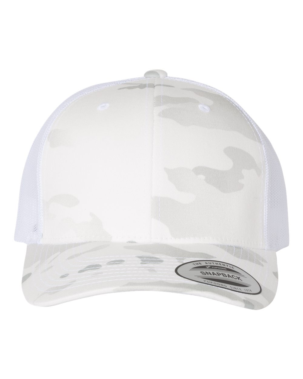 YP Classics 6606, Retro Trucker Cap, Multicam Alpine/ White