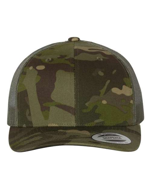 YP Classics 6606, Retro Trucker Cap, Multicam Tropic/ Green