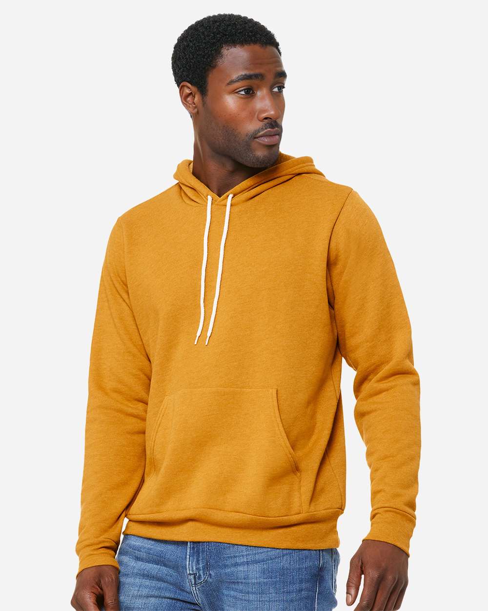 BELLA + CANVAS 3719, Fleece - Premium - Hood, Heather Mustard