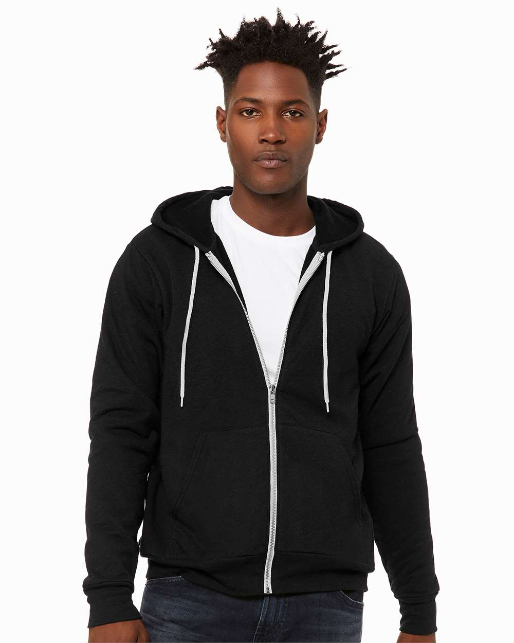 BELLA + CANVAS 3739, Fleece - Premium - Hood, Black Heather