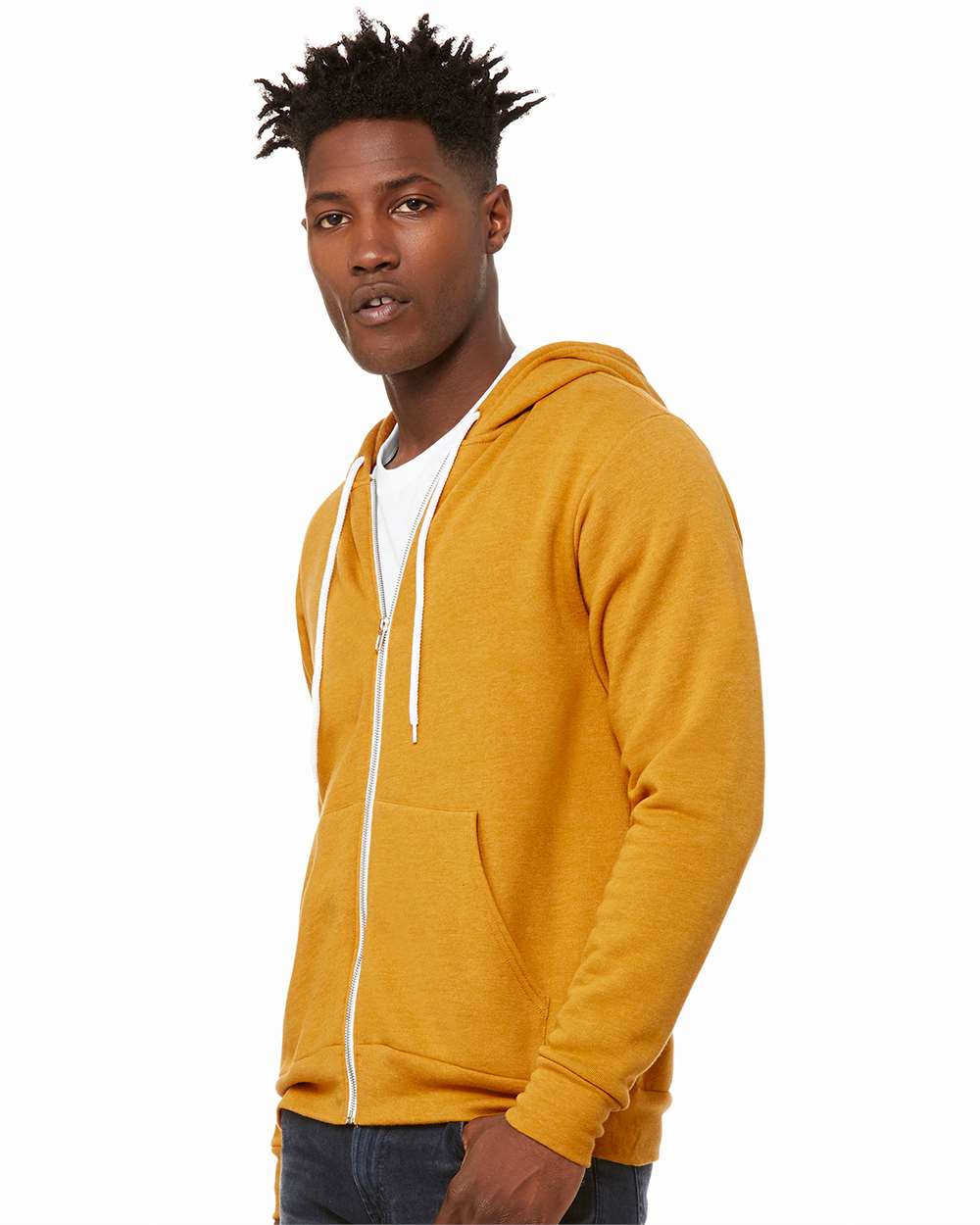 BELLA + CANVAS 3739, Fleece - Premium - Hood, Heather Mustard
