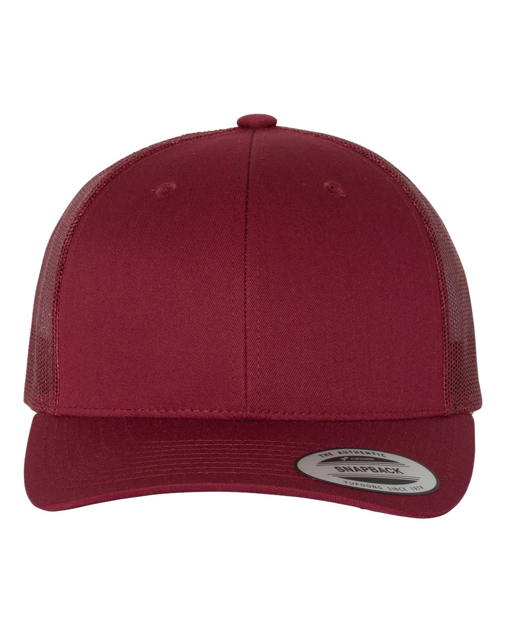 YP Classics 6606, Retro Trucker Cap, Cranberry
