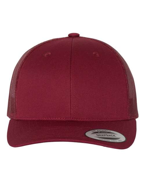 YP Classics 6606, Retro Trucker Cap, Cranberry