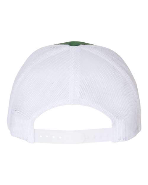 YP Classics 6606, Retro Trucker Cap, Evergreen/ White