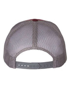 YP Classics 6606, Retro Trucker Cap, Maroon/ Grey