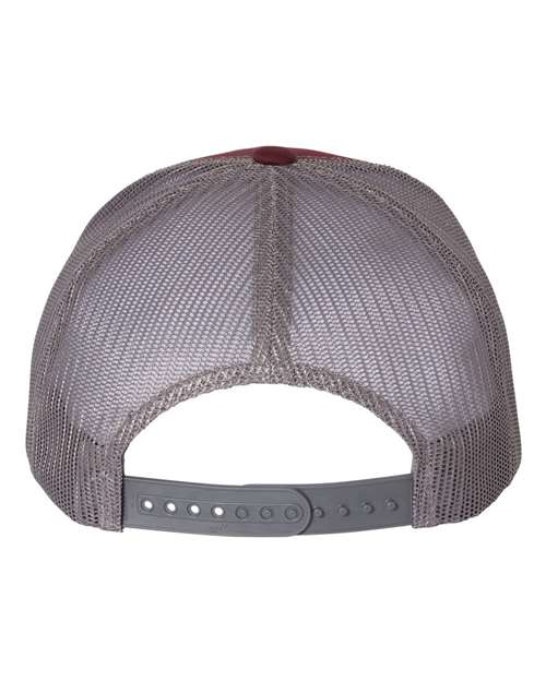 YP Classics 6606, Retro Trucker Cap, Maroon/ Grey