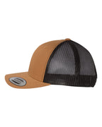 YP Classics 6606, Retro Trucker Cap, Caramel/ Black