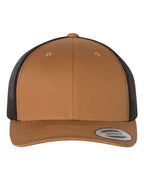 YP Classics 6606, Retro Trucker Cap, Caramel/ Black