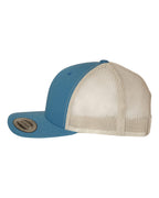 YP Classics 6606, Retro Trucker Cap, Steel Blue/ Silver