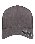 Flexfit 110M, 8128 110 Mesh-back Cap, Melange Charcoal/ Black