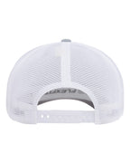 Flexfit 110M, 8128 110 Mesh-back Cap, Melange Silver/ White