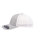 Flexfit 110M, 8128 110 Mesh-back Cap, Melange Silver/ White
