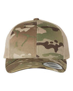 YP Classics 6606, Retro Trucker Cap, Multicam Green/ Khaki