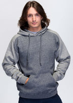 Milltex Sportswear 869, Adult Unisex Heavy Weight Marled Varsity Hoodie, Charcoal Graphite Heather