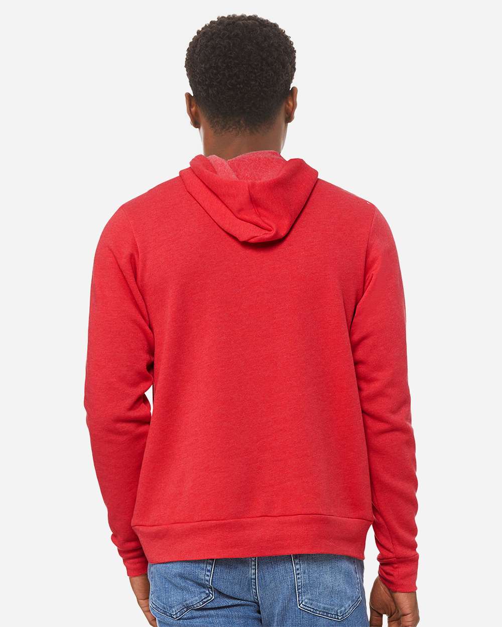 BELLA + CANVAS 3719, Fleece - Premium - Hood, Heather Red