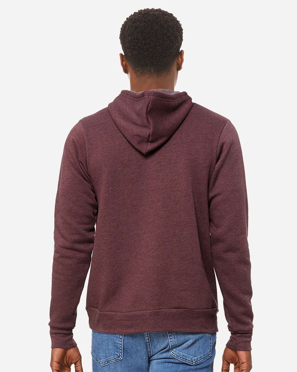 BELLA + CANVAS 3719, Fleece - Premium - Hood, Heather Maroon