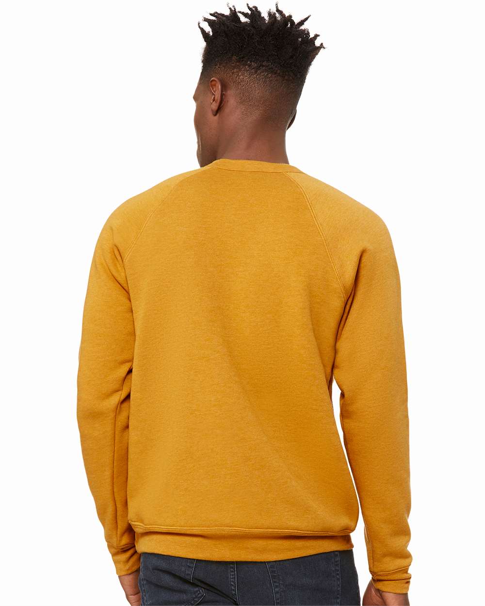 BELLA + CANVAS 3901, Fleece - Premium - Crew, Heather Mustard