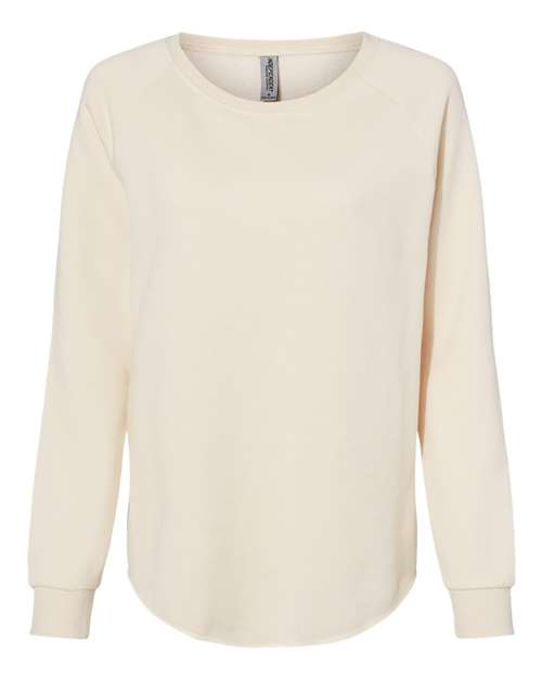 Independent Trading Co. PRM2000, Women's California Wave Wash Crewneck Sweatshirt, Bone