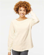 Independent Trading Co. PRM2000, Women's California Wave Wash Crewneck Sweatshirt, Bone