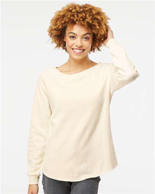 Independent Trading Co. PRM2000, Women's California Wave Wash Crewneck Sweatshirt, Bone
