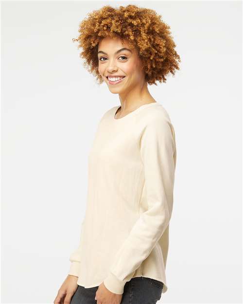 Independent Trading Co. PRM2000, Women's California Wave Wash Crewneck Sweatshirt, Bone