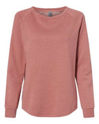 Independent Trading Co. PRM2000, Women's California Wave Wash Crewneck Sweatshirt, Dusty Rose
