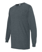 Gildan 5400, Unisex Heavy Cotton Long Sleeve T-shirt, Dark Heather