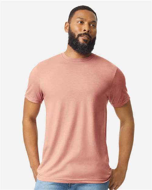 Gildan 64000CVC, Unisex Softstyle Cvc T-shirt, Dusty Rose