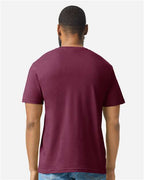 Gildan 8906, 64000cvc Unisex Softstyle Cvc T-shirt, Maroon Mist