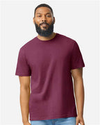 Gildan 8906, 64000cvc Unisex Softstyle Cvc T-shirt, Maroon Mist