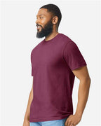 Gildan 8906, 64000cvc Unisex Softstyle Cvc T-shirt, Maroon Mist