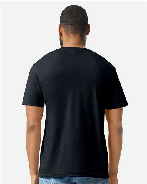 Gildan 64000CVC, Unisex Softstyle Cvc T-shirt, Pitch Black