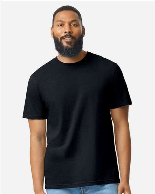Gildan 64000CVC, Unisex Softstyle Cvc T-shirt, Pitch Black