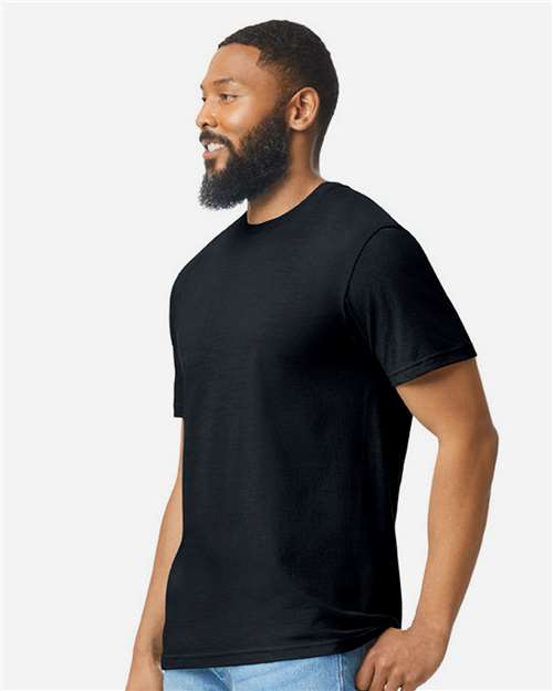 Gildan 8906, 64000cvc Unisex Softstyle Cvc T-shirt, Pitch Black