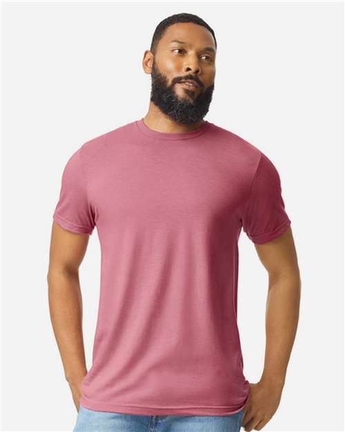 Gildan 64000CVC, Unisex Softstyle Cvc T-shirt, Plumrose