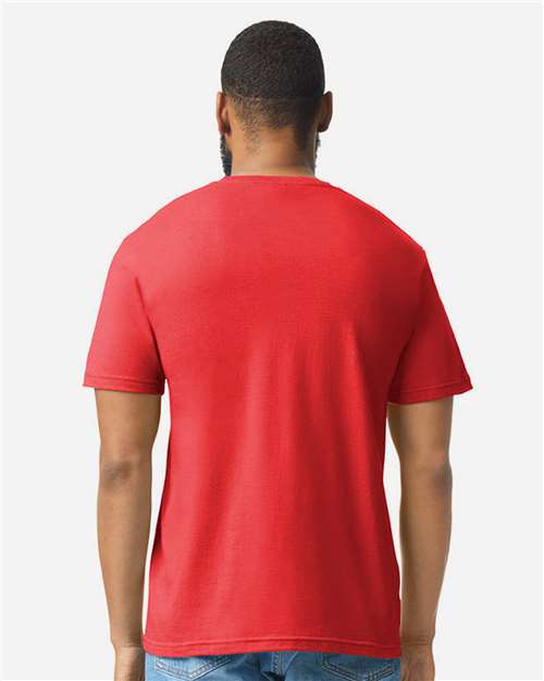 Gildan 8906, 64000cvc Unisex Softstyle Cvc T-shirt, Red Mist