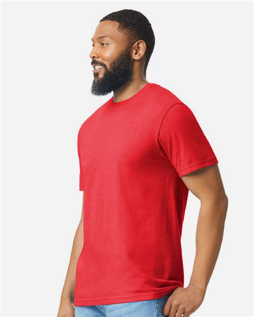 Gildan 8906, 64000cvc Unisex Softstyle Cvc T-shirt, Red Mist