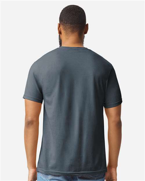 Gildan 64000CVC, Unisex Softstyle Cvc T-shirt, Steel Blue