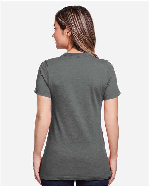 Gildan 64001LCVC, Women's Softstyle Cvc T-shirt, Gunmetal