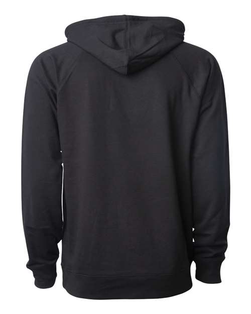 Independent Trading Co. SS1000, Unisex Icon Lightweight Loopback Terry Hooded Sweatshirt, Black