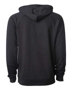 Independent Trading Co. SS1000, Unisex Icon Lightweight Loopback Terry Hooded Sweatshirt, Black