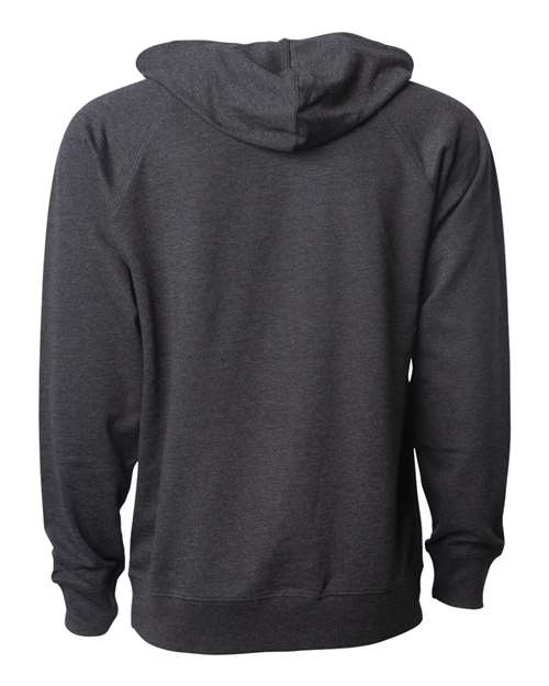 Independent Trading Co. SS1000, Unisex Icon Lightweight Loopback Terry Hooded Sweatshirt, Charcoal Heather