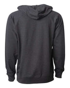 Independent Trading Co. SS1000, Unisex Icon Lightweight Loopback Terry Hooded Sweatshirt, Charcoal Heather