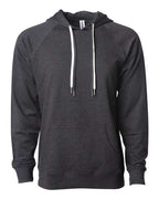 Independent Trading Co. SS1000, Unisex Icon Lightweight Loopback Terry Hooded Sweatshirt, Charcoal Heather