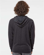 Independent Trading Co. SS1000, Unisex Icon Lightweight Loopback Terry Hooded Sweatshirt, Charcoal Heather