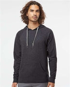 Independent Trading Co. SS1000, Unisex Icon Lightweight Loopback Terry Hooded Sweatshirt, Charcoal Heather