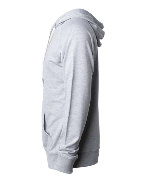 Independent Trading Co. SS1000, Unisex Icon Lightweight Loopback Terry Hooded Sweatshirt, Athletic Heather