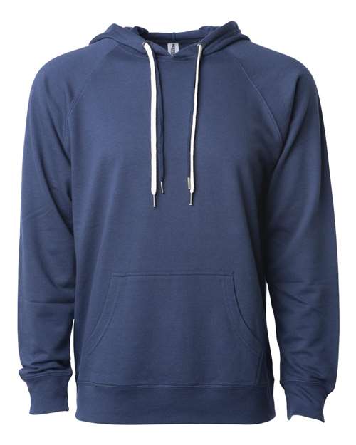 Independent Trading Co. SS1000, Unisex Icon Lightweight Loopback Terry Hooded Sweatshirt, Indigo