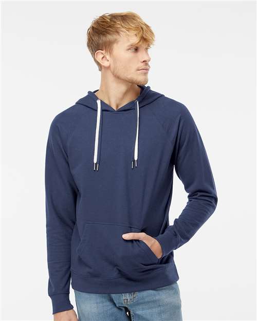 Independent Trading Co. SS1000, Unisex Icon Lightweight Loopback Terry Hooded Sweatshirt, Indigo