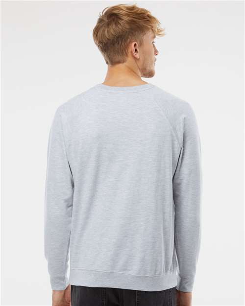 Independent Trading Co. SS1000C, Unisex Icon Lightweight Loopback Terry Crewneck Sweatshirt, Athletic Heather